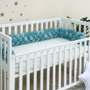 Protectie laterala patut bebe tripla menta inchis